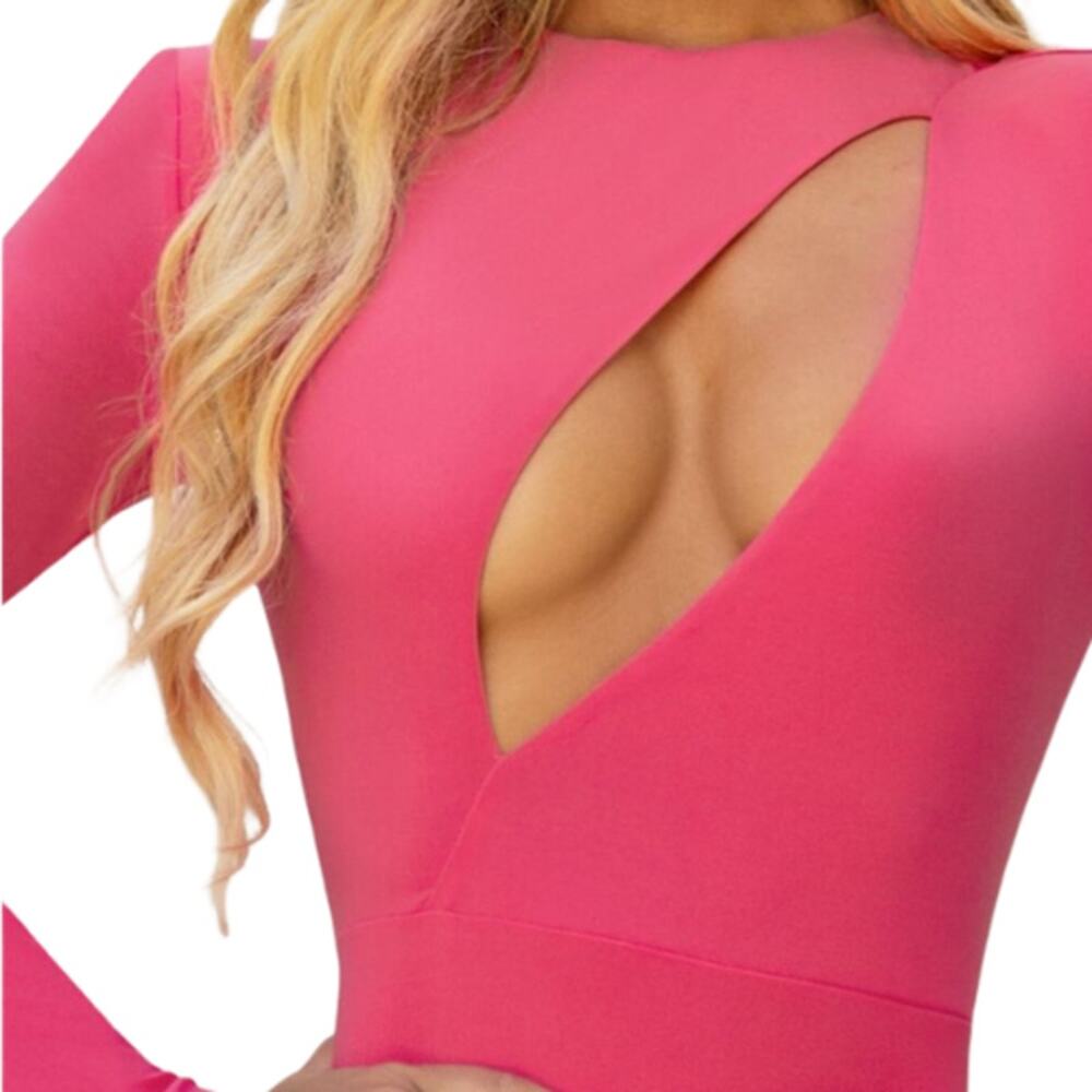 Club L London Sweet Summer Hot Pink Cut Out Dress in Pink SIze 14 - Picture 2 of 3